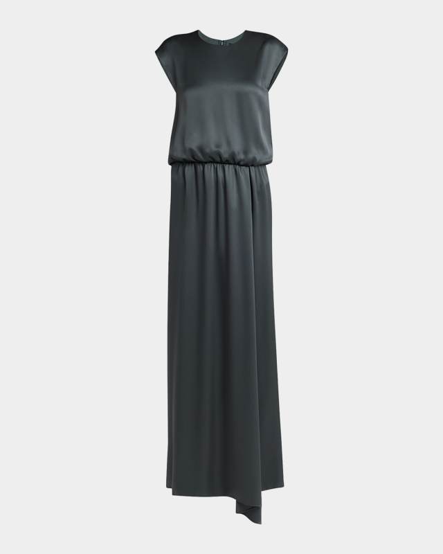 Long Double Silk Satin Gown